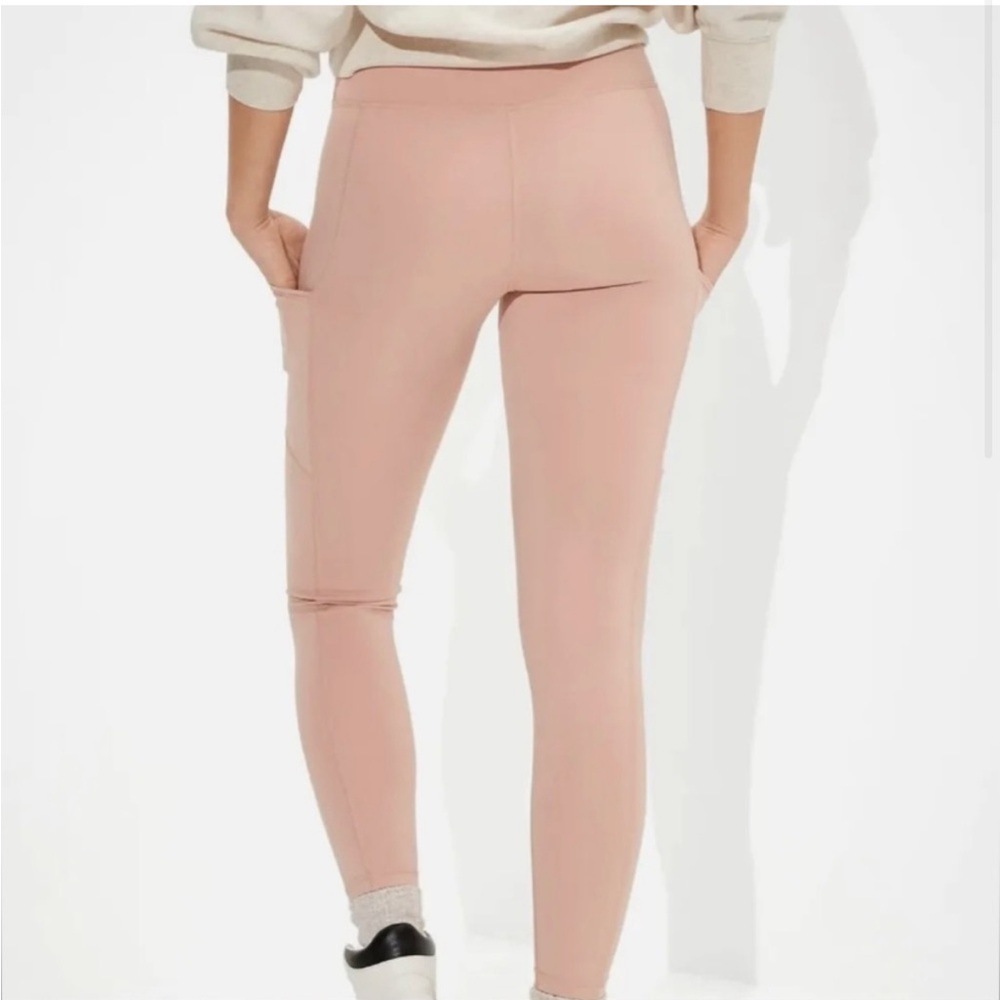 NWT AE The Everything Highest Waist Pocket Legging in Rose Pink Large